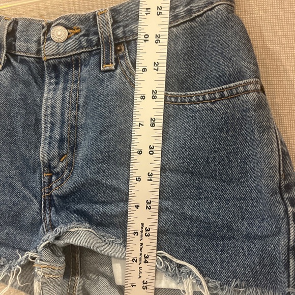 Levi's 511Shorts Womens Juniors 3 Blue Cut Off Distressed Frayed Back Girasol - Picture 9 of 11